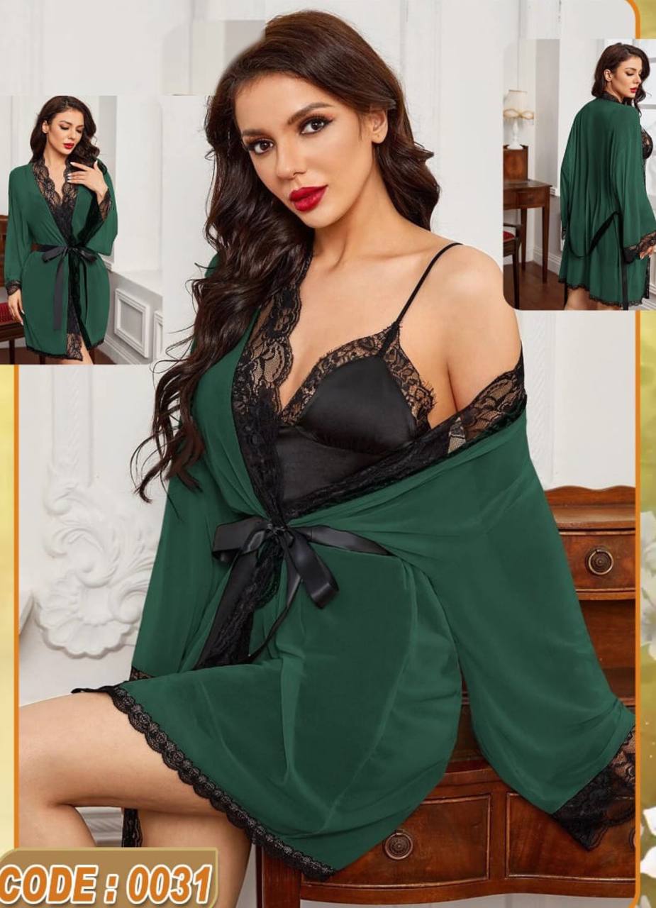 green Lingerie with rope color form M S Y free size 0031