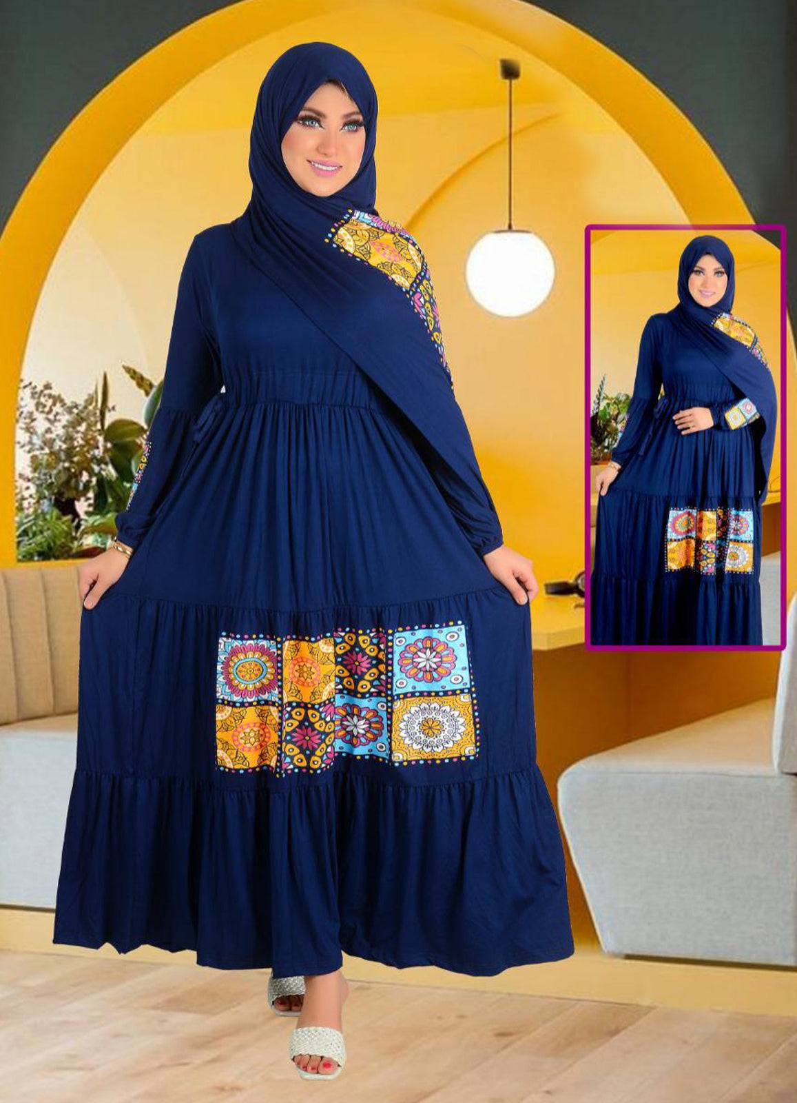 long dress dark blue color from lebsy free size code 022