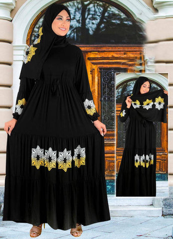 long dress black color from lebsy free size code 030