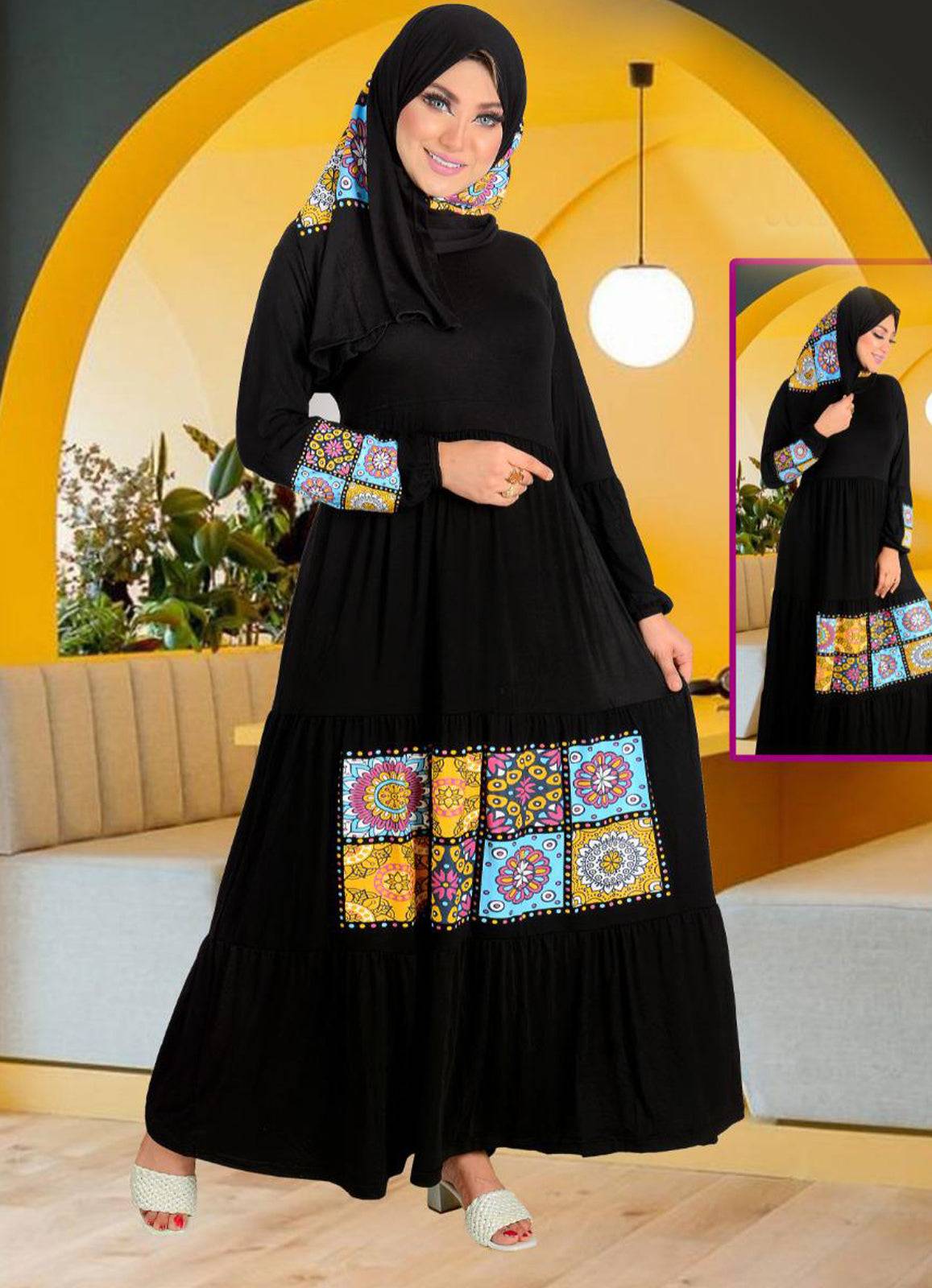 long dress black color from lebsy free size code 022