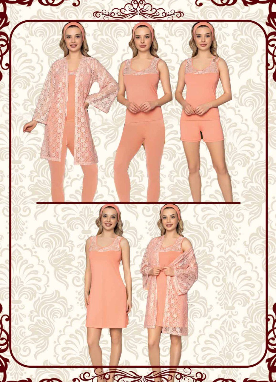 Pajama 5 piece Turkish 4543 from lebsy free size - lebsyae
