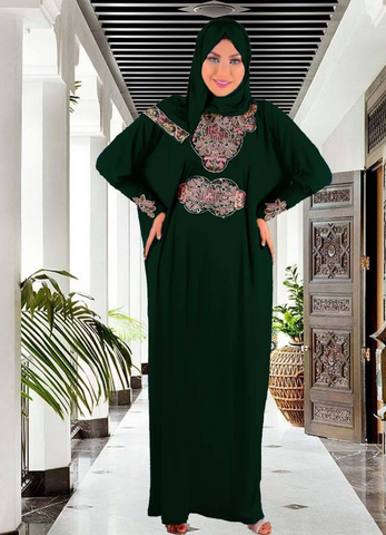 long dress green color from lebsy free size code 460