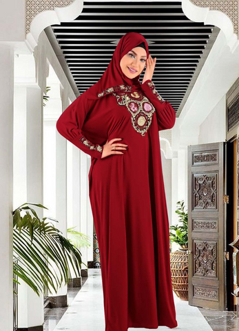 prayer dress red color from lebsy free size code 456