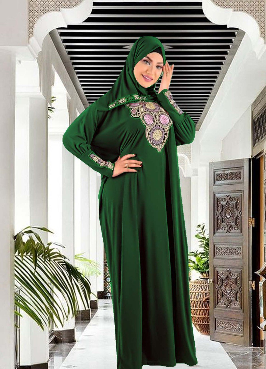 prayer dress green color from lebsy free size code 456