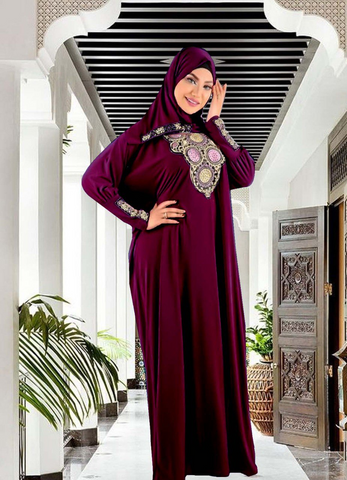 prayer dress purple color from lebsy free size code 456