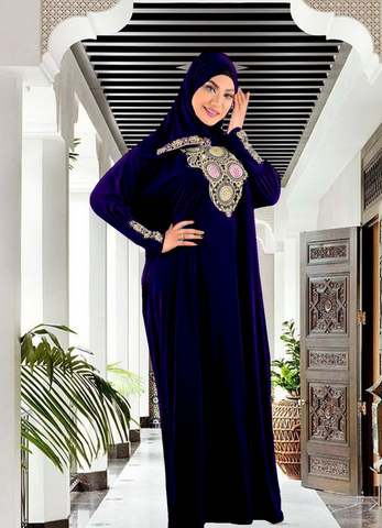 prayer dress dark blue color from lebsy free size code 456