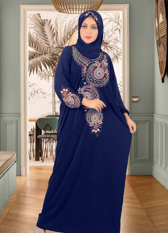 women's religious prayer wear dark blue color from lebsy free size code 510