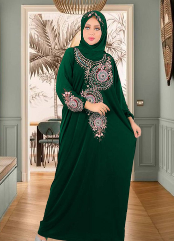 women's religious prayer wear green color from lebsy free size code 510