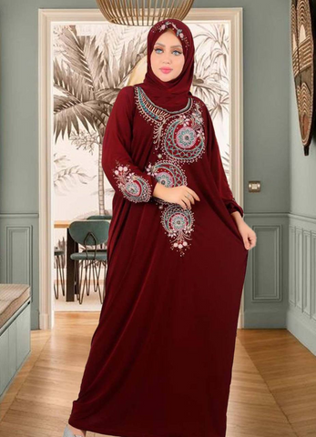 women's religious prayer wear red color from lebsy free size code 510