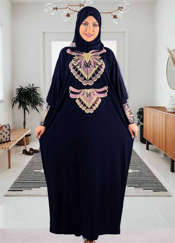 prayer dress dark blue color from lebsy free size code 459