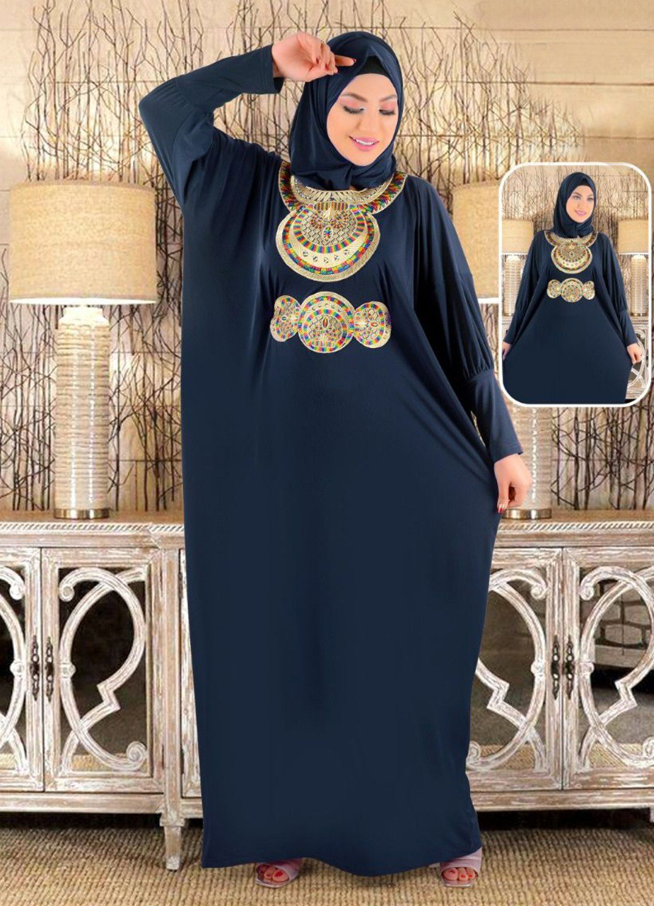 prayer dress dark blue color from lebsy free size code 467