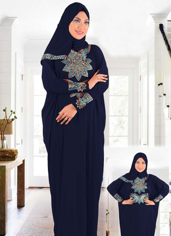prayer dress dark blue color from lebsy free size code 462