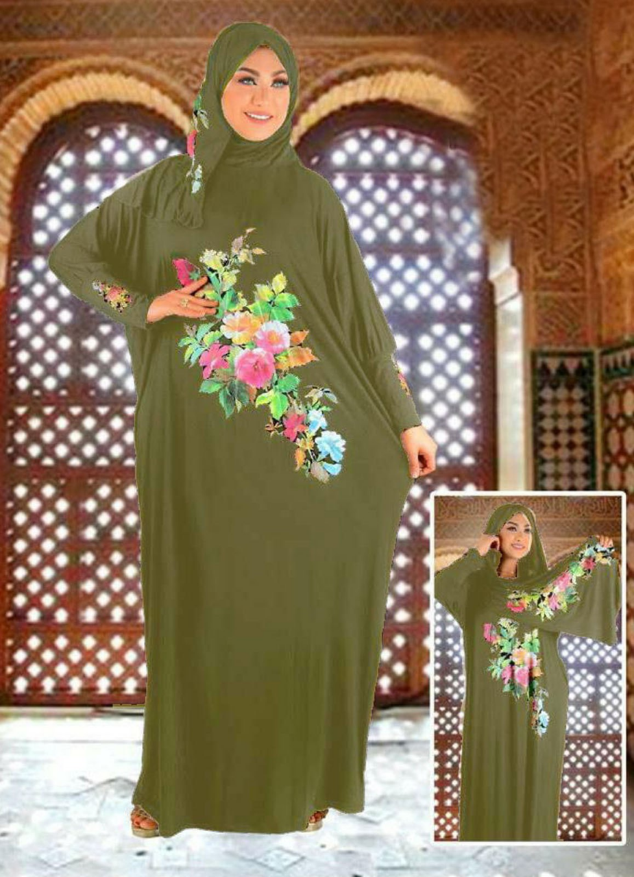 long dress green color from lebsy free size code 008