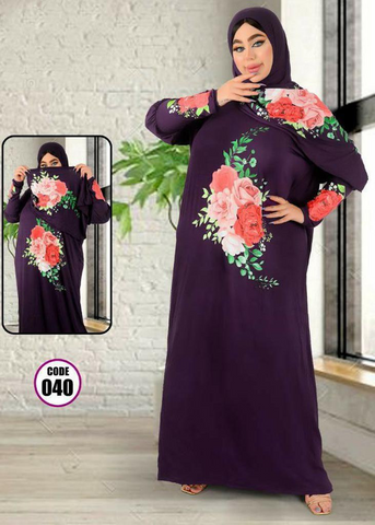 long dress purple color from lebsy free size code 040